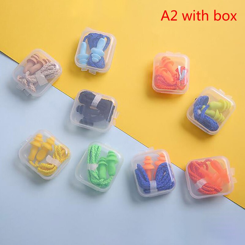 5Pcs Soft Silicone Corded Ear Plugs ears Protector Reusable Hearing Protection Practical Use: A2