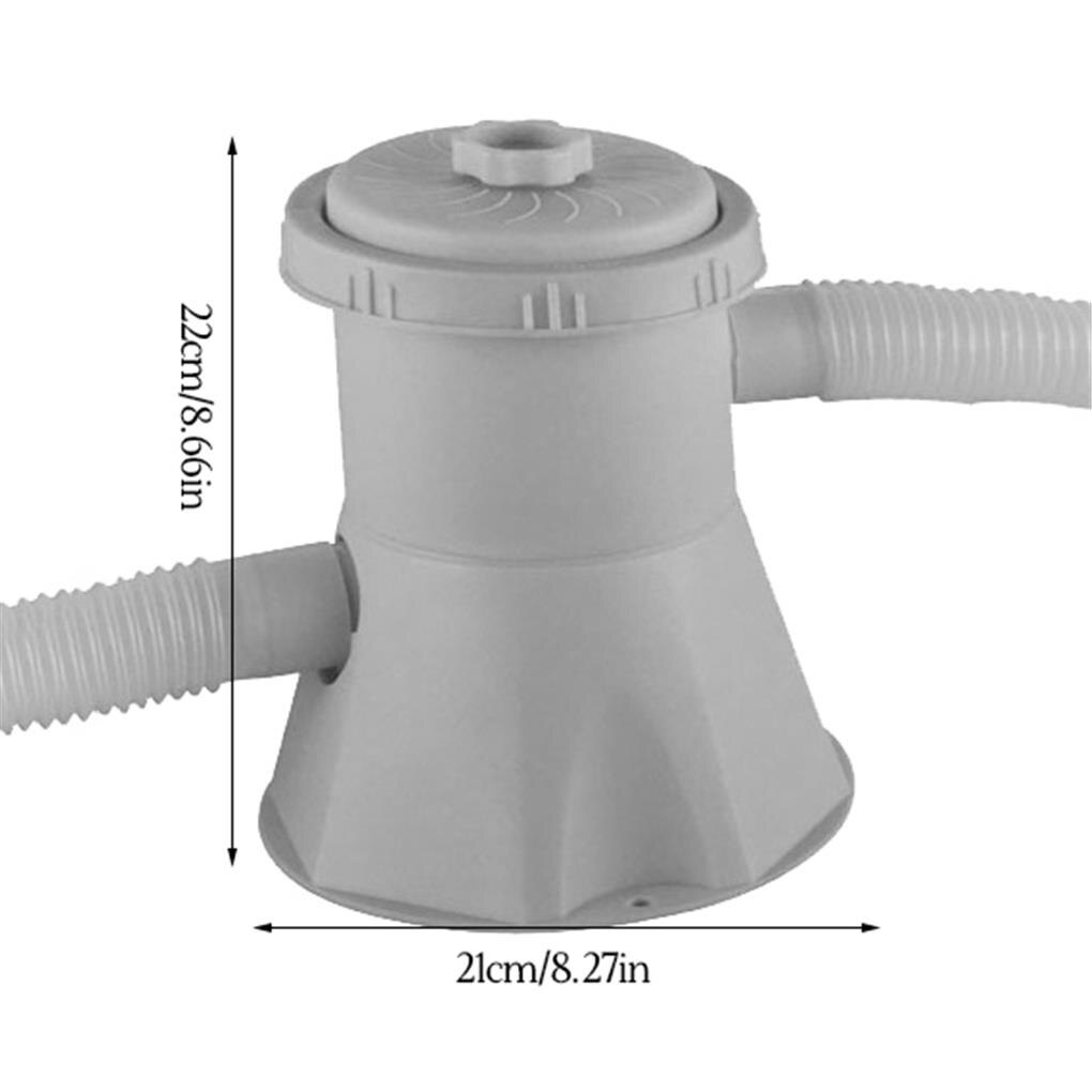 Filter Pomp Zwembad 300 Gallon Elektrische Luchtpomp Met Slang Filter Element Vis Grond Zwembad Circulatiepomp Water Vlekken