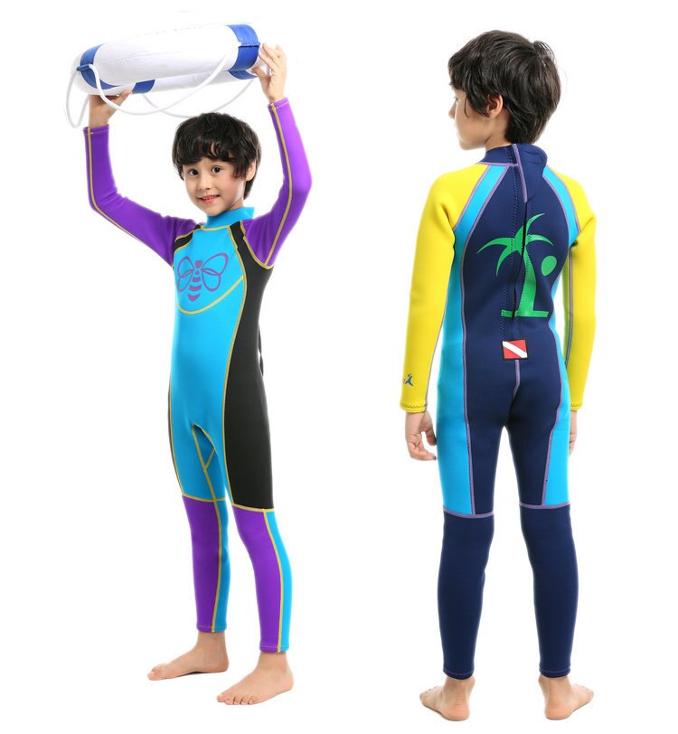 Wetsuits Kids 2mm Neoprene Full Suit Surfing Swimming Wetsuit Baby/Youth Boys/Girls UV Protection Keep Warm Age 1 To 13 Years