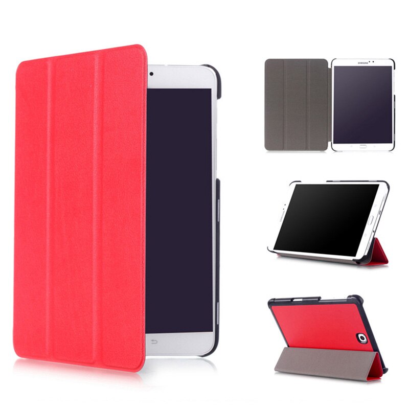 Tab  s2 9.7 skal skal sm -t813 t819 smal smart fodral till samsung galaxy tab  s2 9.7 sm-t810 t815 surfplatta med automatisk viloläge/väckning: Röd
