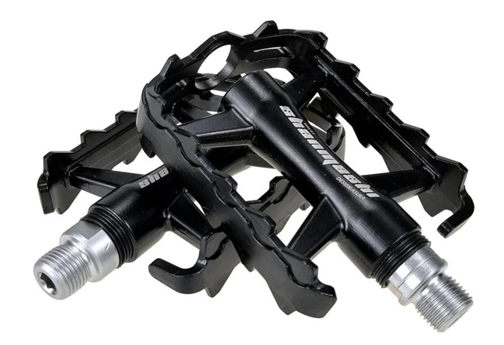 BMX Bike Pedals Mountain Bike Aluminum Alloy Light Weight Anti-slip Pedal Bike Parts: Black