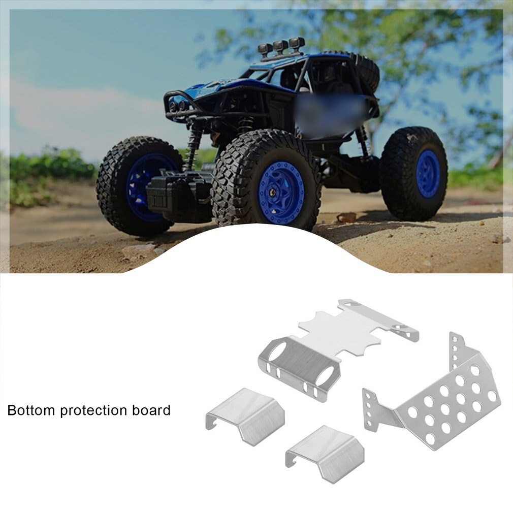 4 Stuk Set Voor Axiale Scx Ii Underbody Bescherming Panel Metalen Chassis Gepantserde As Bescherming Plaat Model Accessoires