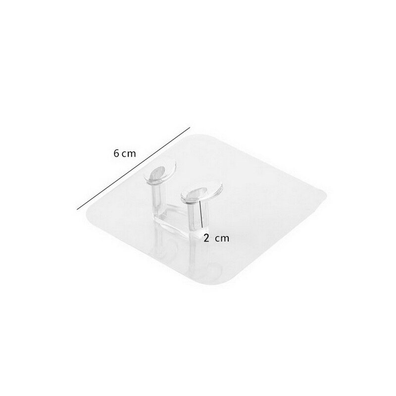 Plastic Transparent Paste Strong Paste sticker Hook For Home Bathroom kitchen Key Towel Hanger Holder