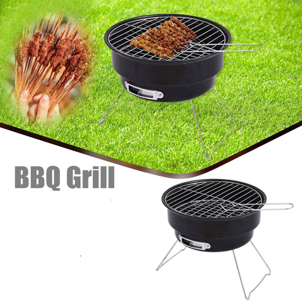 Portable Stainless Steel BBQ Grill Non-stick Surface Folding Barbecue Grill Outdoor Camping Picnic Tool
