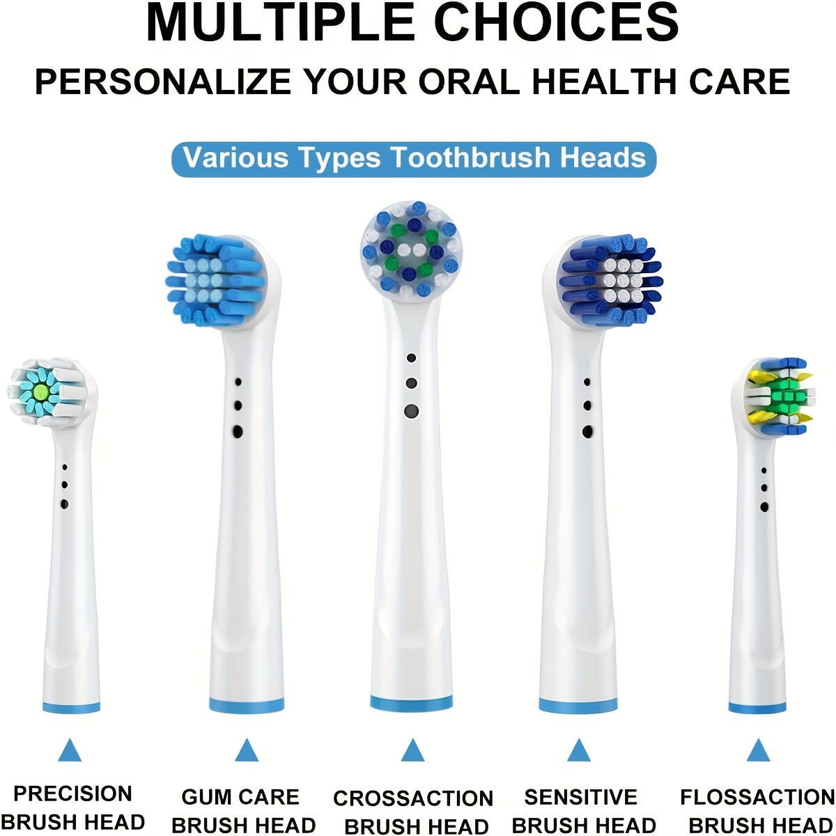 Têtes de brosse à dents de rechange, 10 pièces, compatibles avec oral-b Braun, têtes de brosse à dents électrique professionnelle