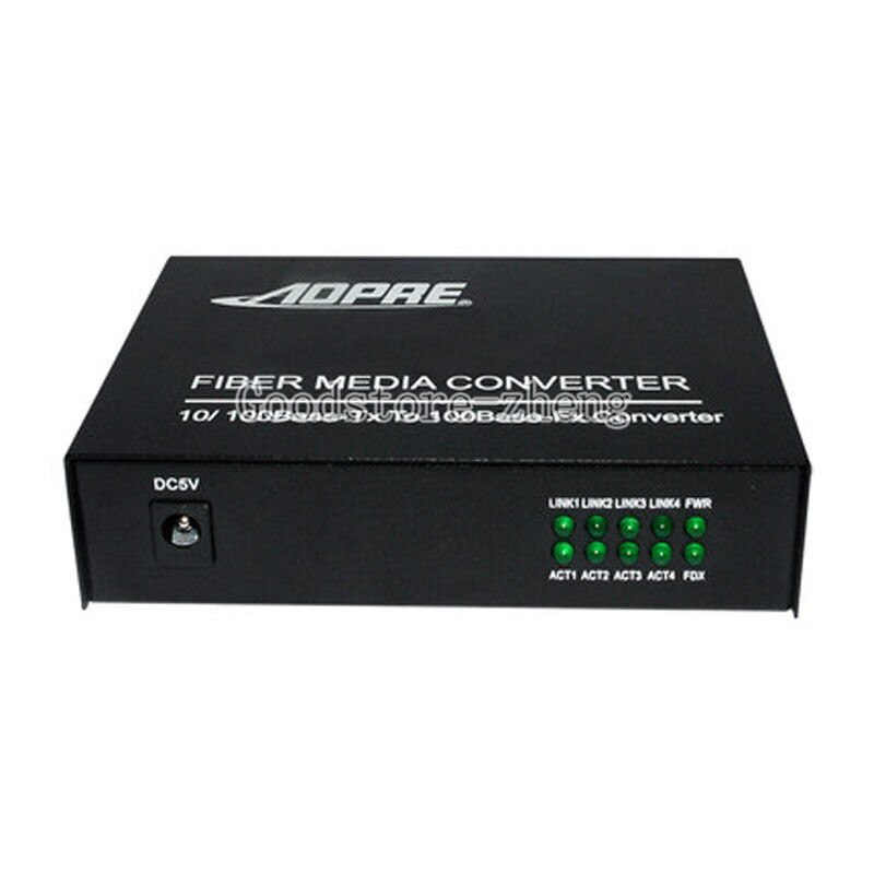 Fiber Optical Media Converter with 4 RJ45 2 SC fiber port for HD Camera