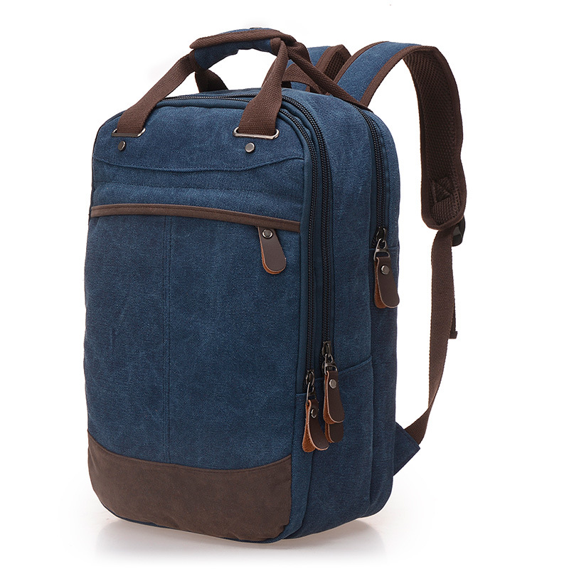 Sac à dos pour hommes, sac à dos d'ordinateur décontracté sac à dos pour ordinateur portable en toile pour étudiants, sacs d'école à bandoulière de loisirs: blue