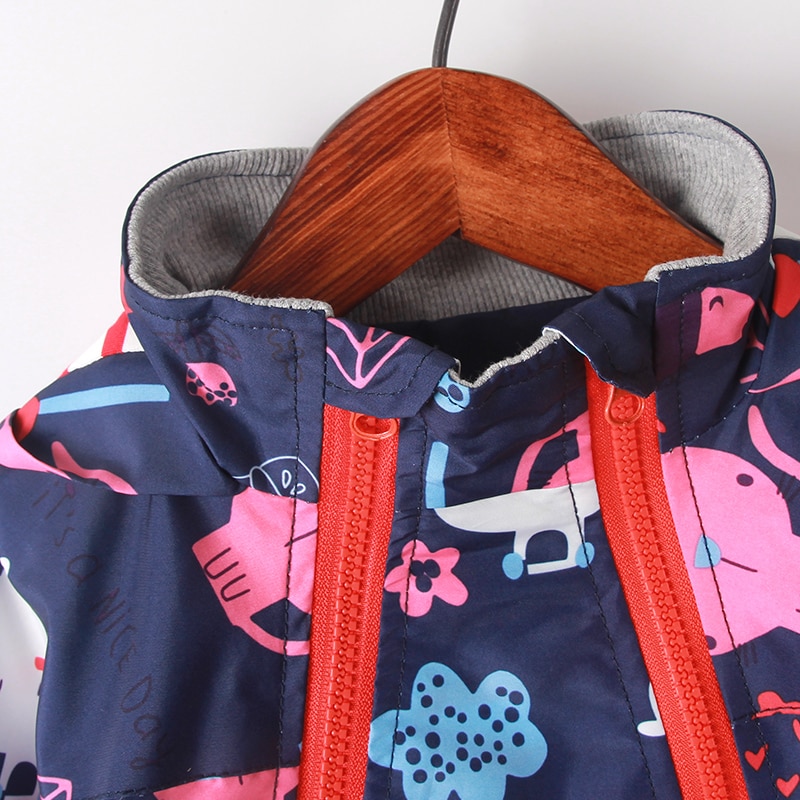 Lente Herfst Meisjes Bovenkleding Jassen Mode Van Kinderen Jassen Voor Meisjes Kat Print 2-9Y Kids Jassen Meisjes