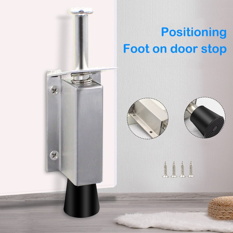 Newly Kickdown Door Stops Foot-operated Lever Door Stops Adjustable Kickdown Bronze Door Holder Door Stop Hardware Door