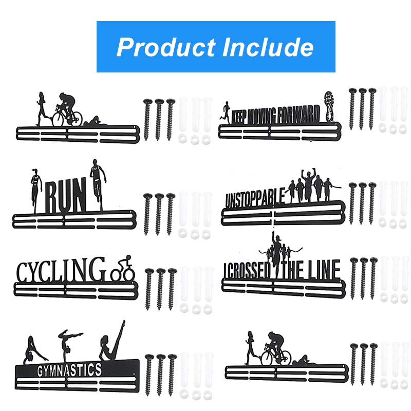 12 Style Medal Hanger Medal Holder Display Rack Stainless Steel Holder Running Swimming Gymnastics Dancing Sport Medals