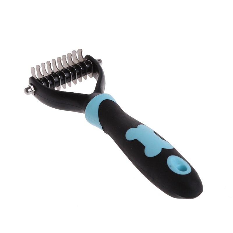 Dog Pet Brush Dematting Grooming Deshedding Tool Trimmer Comb Rake 10/13/18 Blades 53CA: Blue S