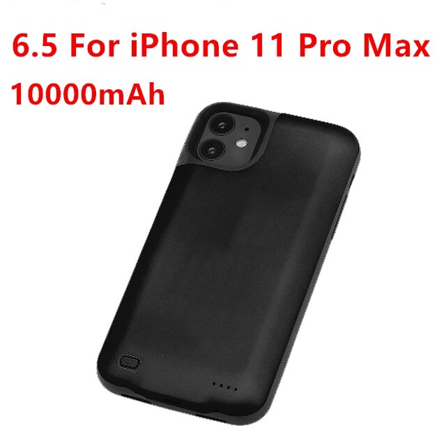 Funda de cargador de batería de 10000mAh para iphone, carcasa de carga con Banco de energía para iphone 6, 6s, 7, 8 Plus, 11 Pro Max, 11 Pro, oferta: i11 Pro Max Black