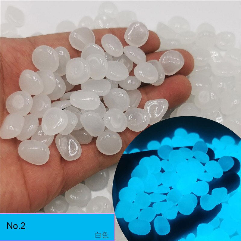 10pcs/lot Luminous Pebbles Rocks Garden Ornaments Stone Glow In The Dark GardenFor Walkways Fish Tank Decorations: Gold