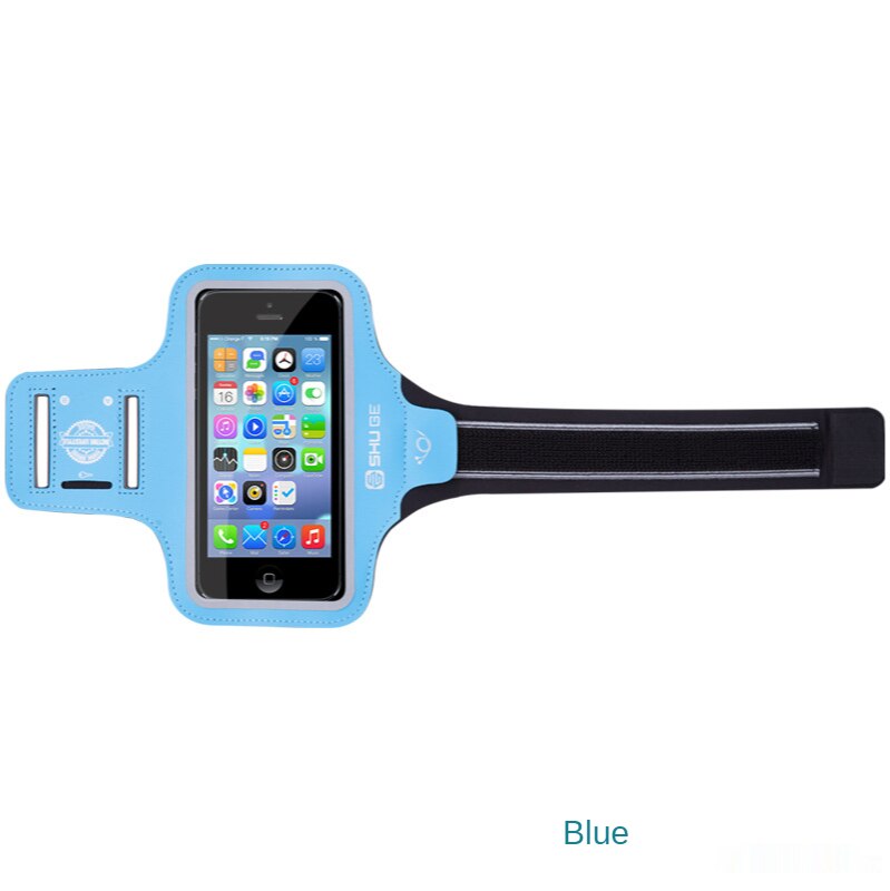 Bracciale per telefono Fitness con borsa da braccio Mobile in Lycra supporto per telefono sportivo universale riflettente impermeabile: Blue
