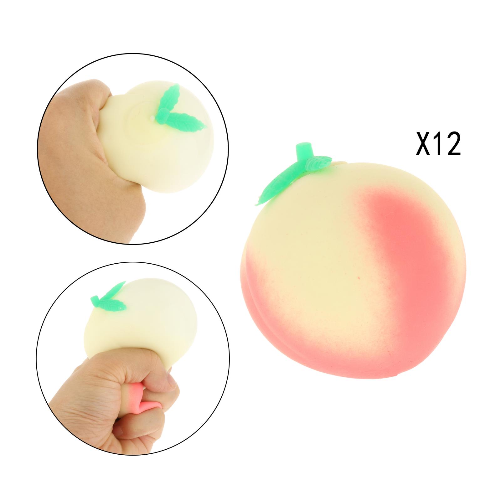 Soft Squishy Peach Fidget Stress Toy Cute Fruit Collection Decorative Props