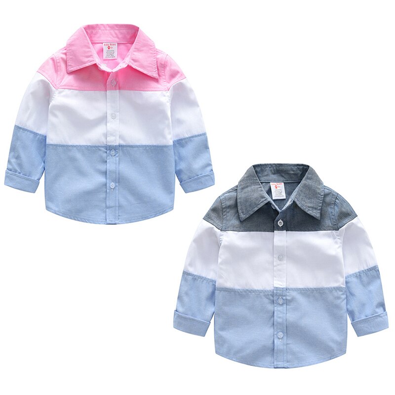 Shirt Voor Jongens Kids Katoen Knop Turn-Down Shirts Peuter Jongens Kraag Shirt Kinderen Engeland Kleding Tops Schooluniform blouse