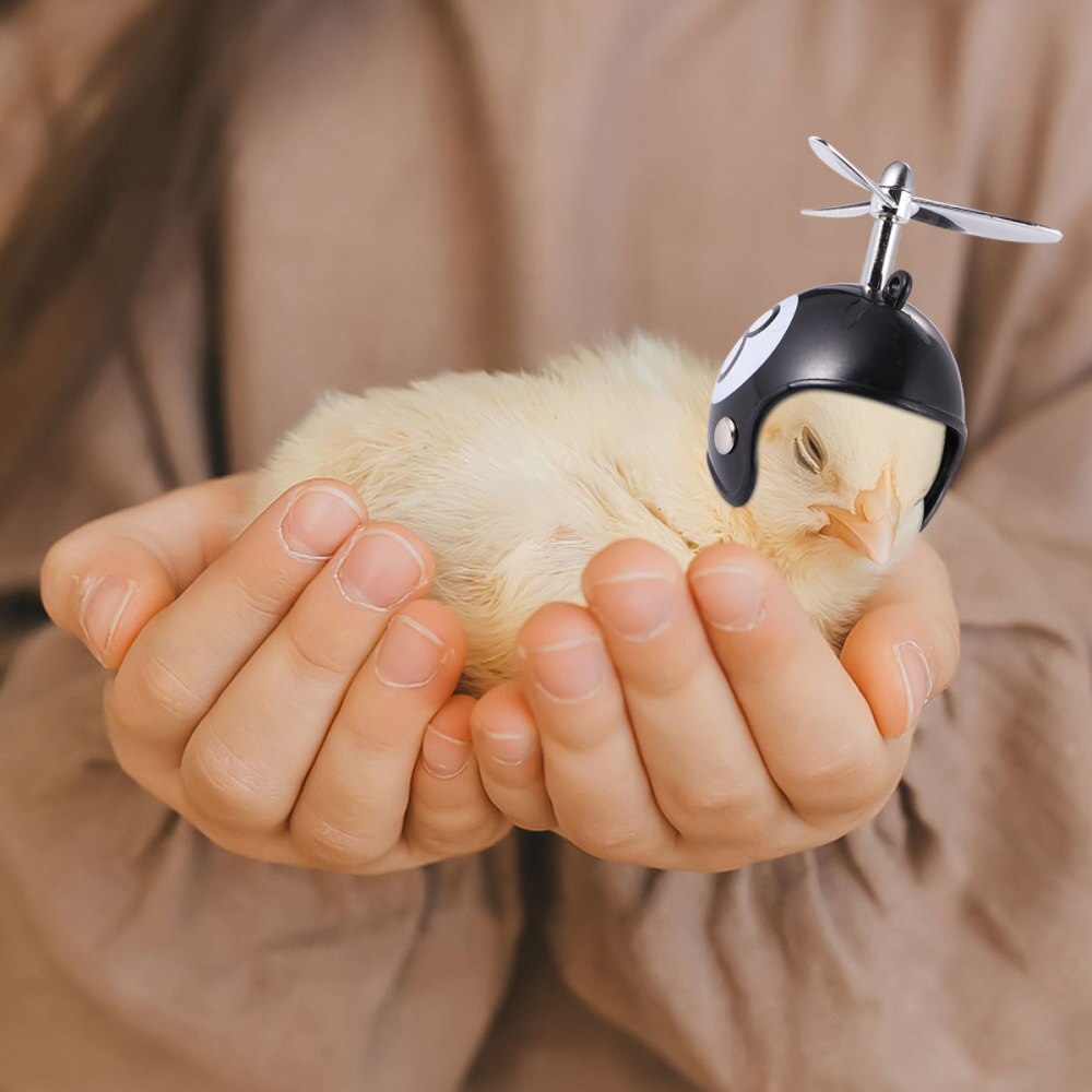 2 szt. Kask ochronny zabawny kask z kurczaka kapelusz dla psa kask dla zwierzaka: czarny eight wzór