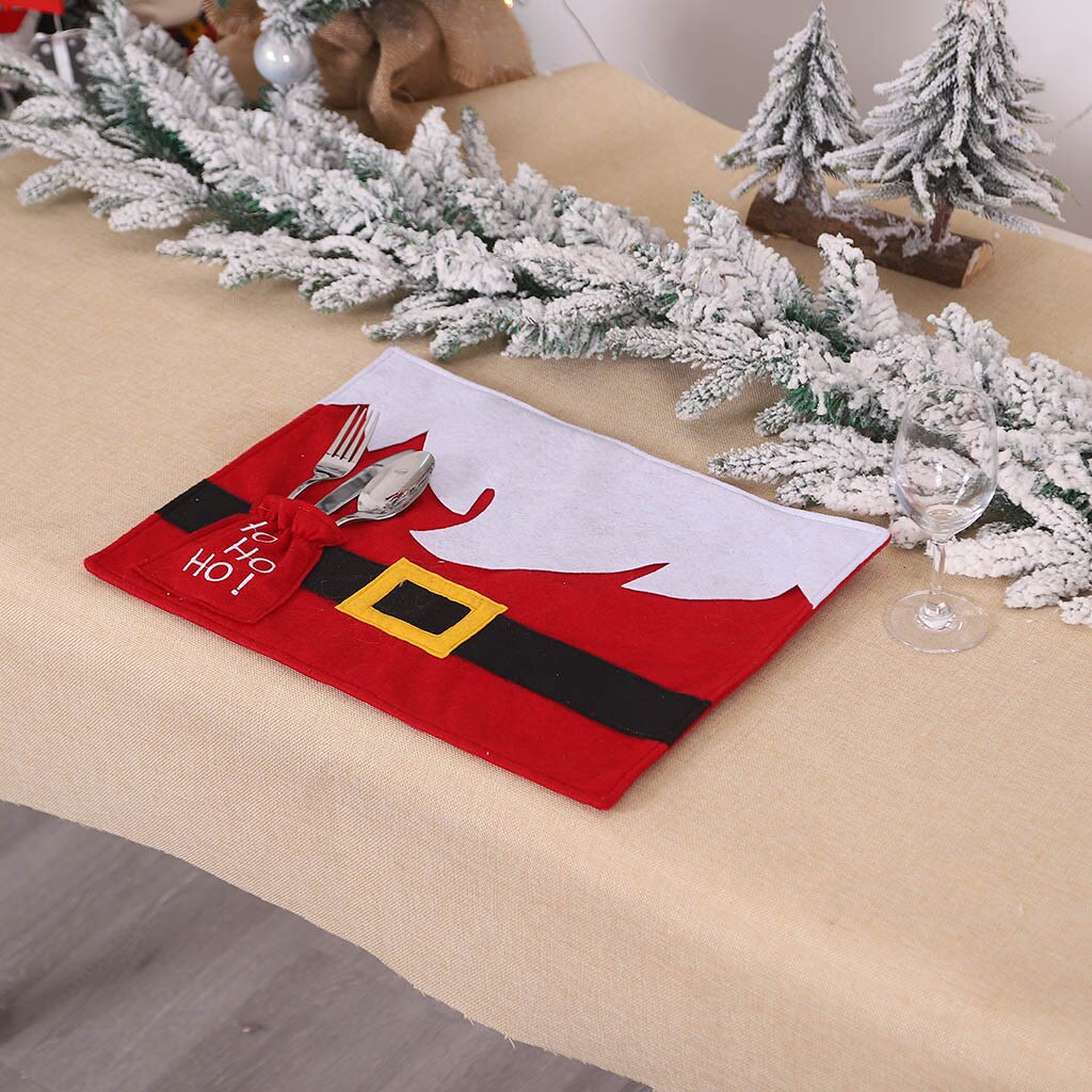 Christmas Party Decor Chair Covers Christmas Decoration Chair Covers Placemat Dining Seat Santa Claus Home Decor Navidad: A
