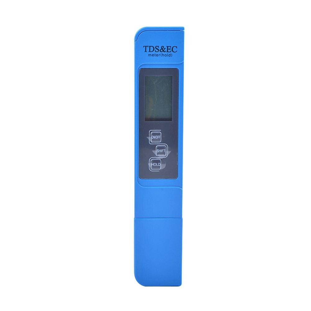 Stylo de testeur de température TDS EC 3 en 1, outil de mesure de la de l'eau, TDS et EC, 0-9990ppm: Bleu