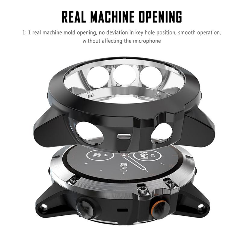 Voor Garmin Fenix 5X Tpu Horloge Beschermhoes Cover Voor Garmin Fenix 5 Tpu Case Horloge Panel Screen Protectors: black