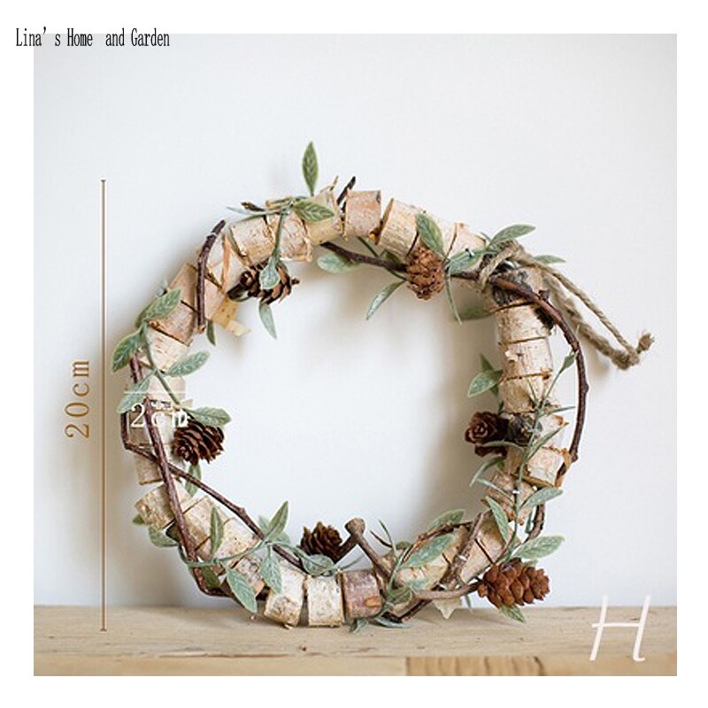circle farmhouse decor handmade birch Wood Wreath Ideas