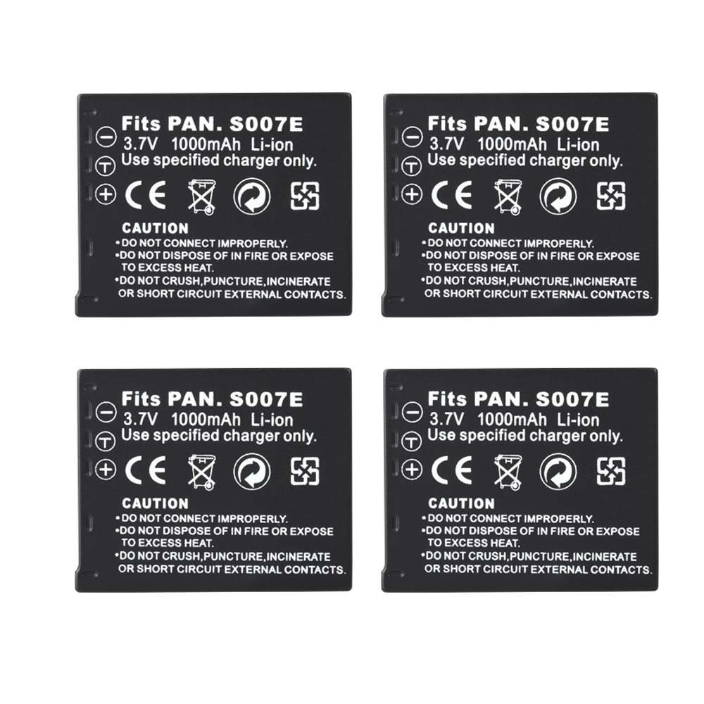S007E CGAS007 1000mAh bateria do baterii Panasonic Lumix DMC TZ50 TZ15 TZ1 TZ2 TZ3 TZ4 TZ5 DMC-TZ2EB-S kamera Batterie CGA-S007