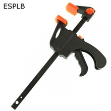 ESPLB 4'' inch Wood Clamp F-Type Nylon Quick Clip Woodworking Hard Grip Release Squeeze Ratchet DIY Hand Tool Gadget