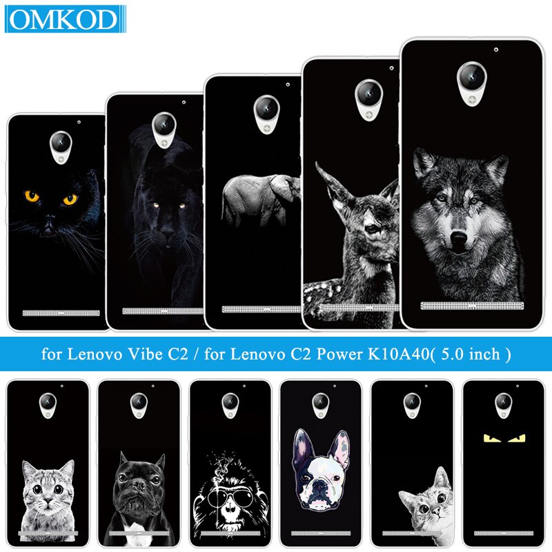 5.0 inch for Lenovo Vibe C2 Soft Silicone Transparent TPU Cases Gloomy Cover for Lenovo Vibe C2 K10A40 Protector For Lenovo C2