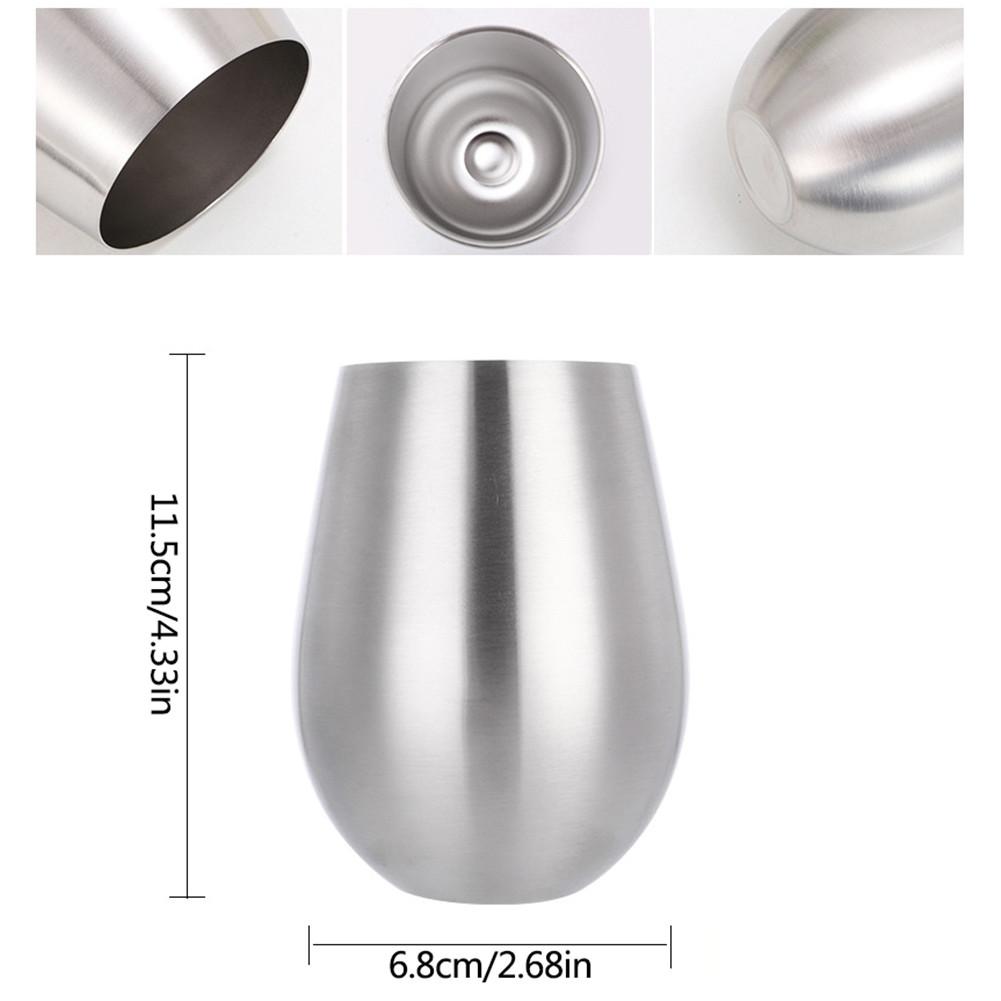 18 Oz Stainless Steel Wine Glass Shatterproof Metal Whiskey Glass Resistant Drinking Glass For Picnic Party