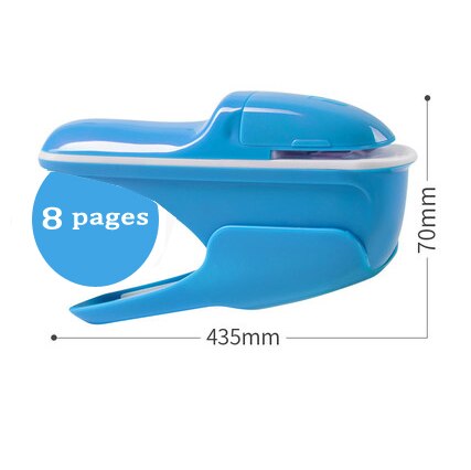 Niet-Nietje Nietmachine Nieten Machine Mini Leuke Boek Stapleless Nietmachine Papier Nieten Nietmachine Gratis Nietje Naaldloze Nietmachine: blue