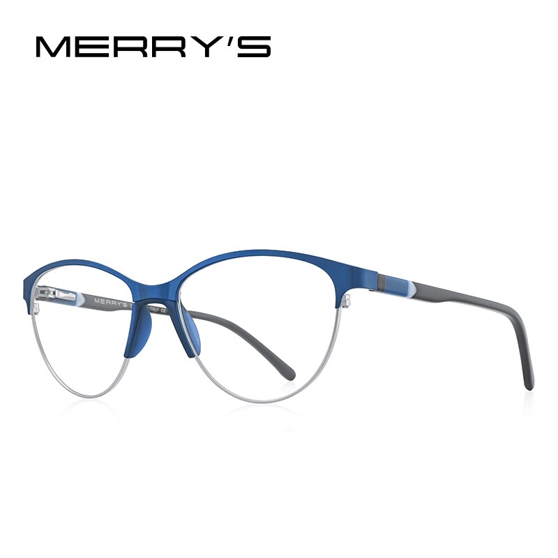 MERRYS-gafas de sol ultraligeras para mujer, lentes graduadas para miopía, gafas de acetato para piernas, S2602: C03 Blue Silver