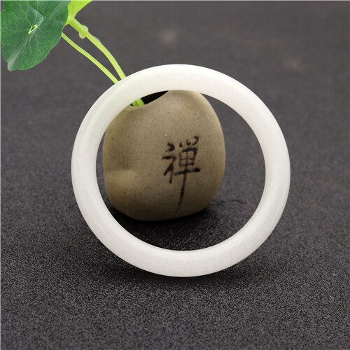 Natuurlijke Witte Chinese Jade Armband Sieraden Mode Accessoires Vrouw Geluk Amulet 54-64Mm