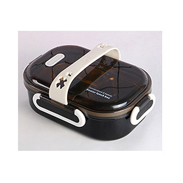 Portable Insulated Lunch Box Leakproof Stainless Steel Bento Box Office Worker Microwave Tableware Salad Food Storage Containers: Black / 1