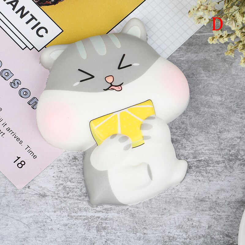 Creatieve Leuke Speelgoed Trage Rebound Half Cat Note Book Sticker Stress Relief Speelgoed: D
