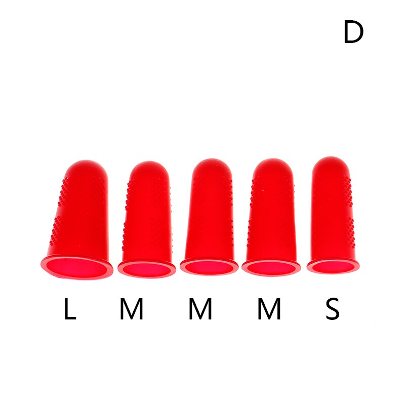 3/5pcs Finger Protector Non-slip Finger Guard Protect Fingers From Scald Cut High Temperature Resistant Cover Silicone Kitchen: D
