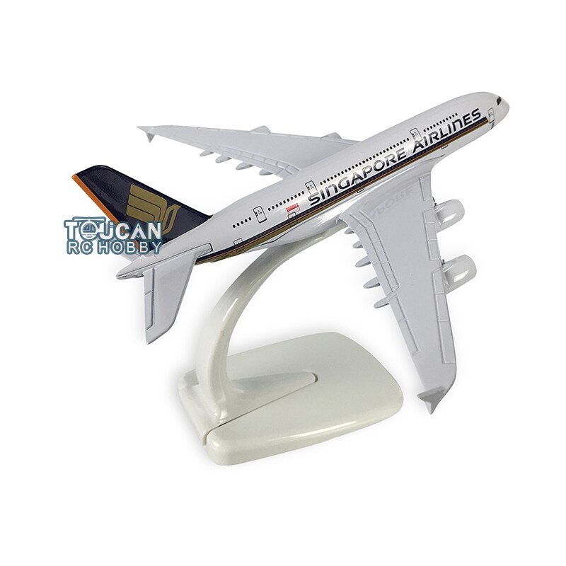 18CM Singapore A380 Aviation Airplane Display Airbus Airliner Static Model