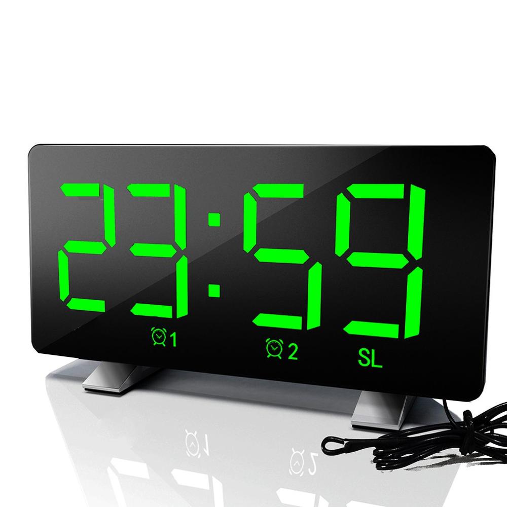 Led Radio Alarm Clock Snooze Electronic Clock Desk Clock Bedroom Office Usb Charging Alarm Clock