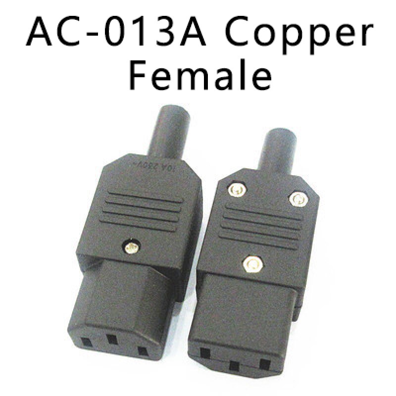 AC-01 IEC320 C14 C13 Fuse switch three-hole power cord charging plug male and female socket AC Power Panel Socket: size 19