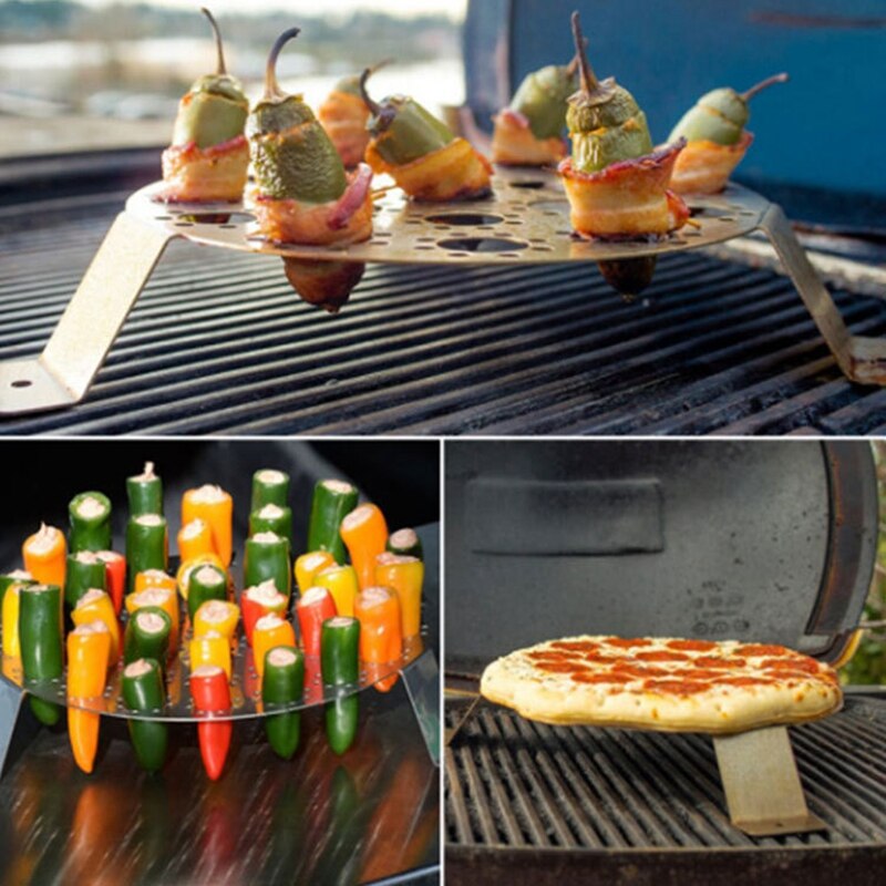 Jalapeno Grill Rack Barbecue Chili Pepper Roasting Rack with Holes for Cooking Chili or Chicken Legs &amp; Wings: Default Title