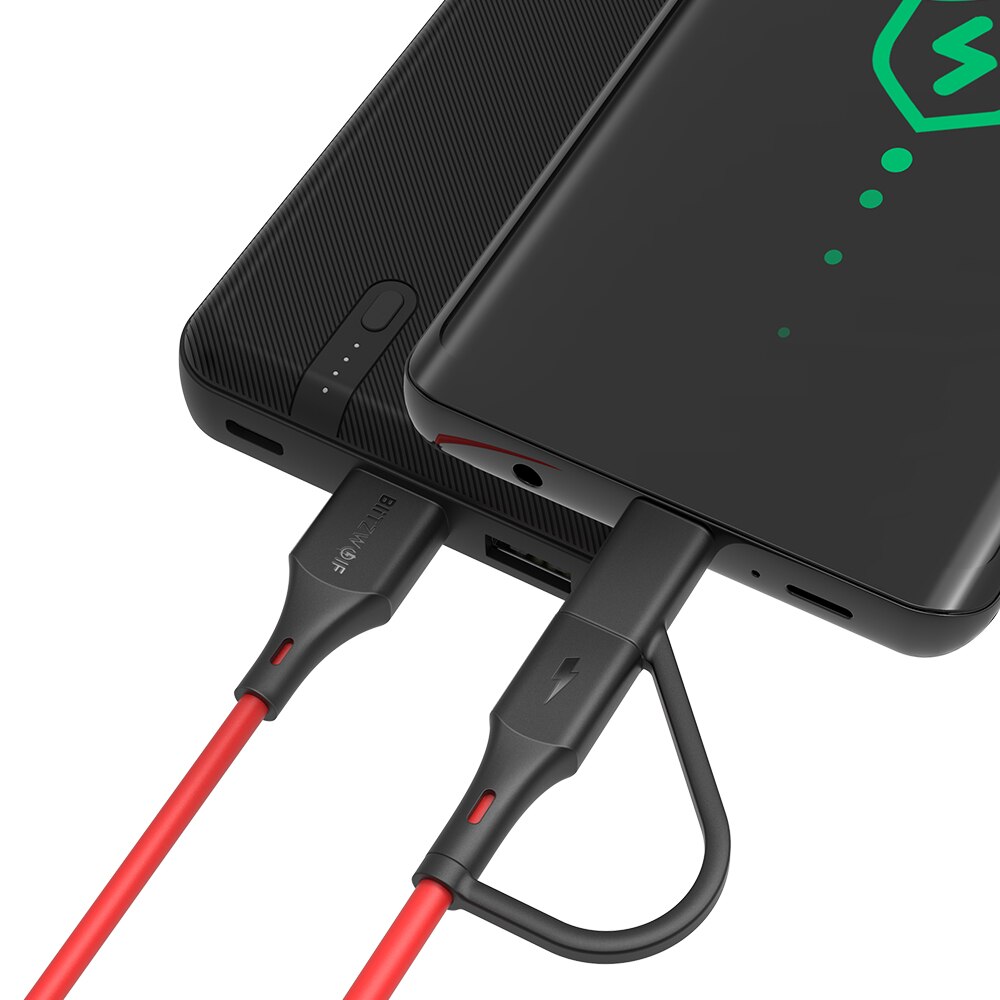 Blitzwolf BW-MT3 cabo micro usb tipo c, 5v 3a 2 em 1 cabo de dados de carregamento rápido para samsung galaxy s10 9 para huawei mate 20 pro 3ft 6ft