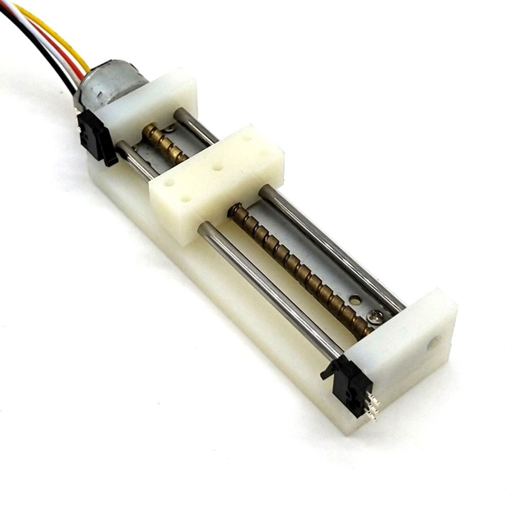 Small Stepper Motor with Nut Screw Motor Slide Table Optical Drive Stepper Motor DIY Small Slide Table