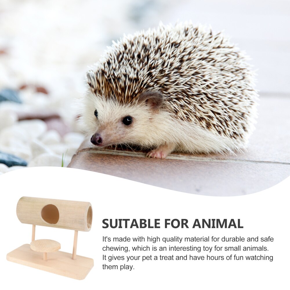 1pc Adorable Wooden Hamster Tunnel Plaything Hamster Crawling Hamster