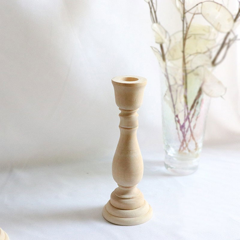 Chandelier en bois Vintage, 4/6 pouces, porte-bougie de mariage, pilier en bois, support de bougie, décor nordique pour la maison