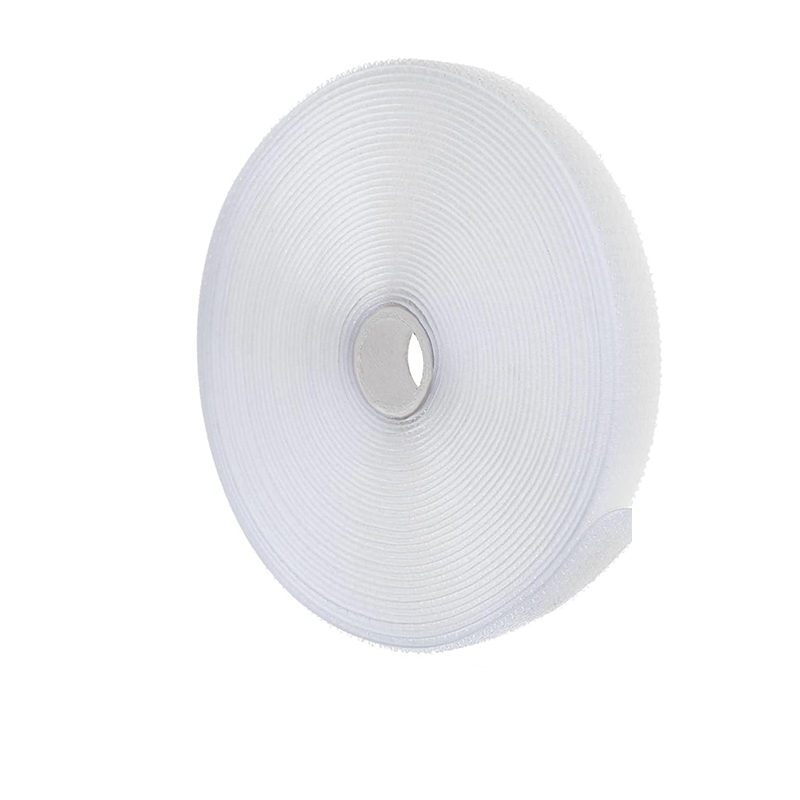 Klettverschlussband mit Kunststoffschnallen, verstellbare Kabelbänder, frei geschnittene Länge, Nylon-Sicherungsband für Kabelbinder: 60mm / Weiß