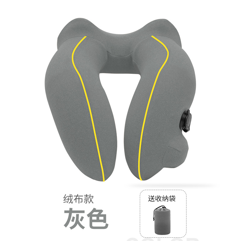 Flugzeug Nacken Kissen Für Schlafen Faltbare Reise Kopfstütze Nacken Bahre Kissen Pads Wohnkultur: grau