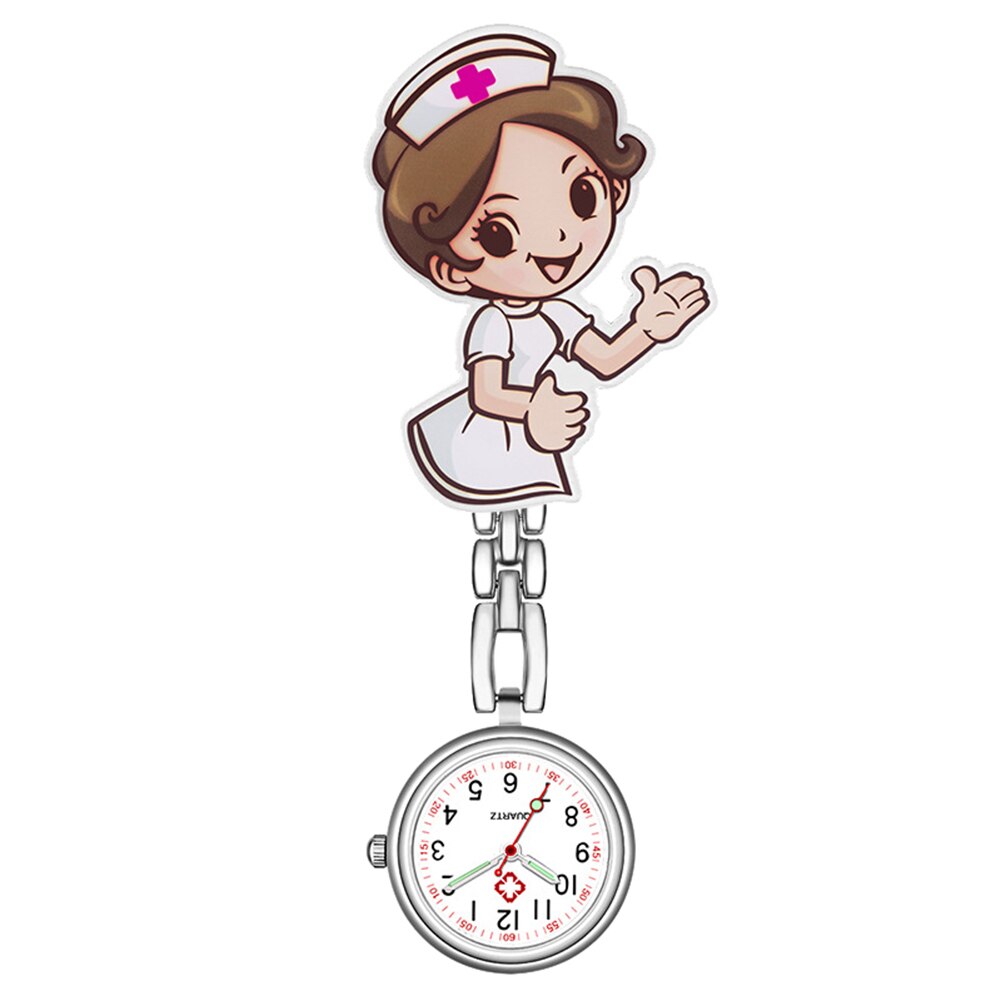 Reloj colgante Retro para mujer, accesorio de pulsera resistente al agua, con Clip de cuarzo Digital, tipo FOB, reloj de enfermera y Doctor, luminoso