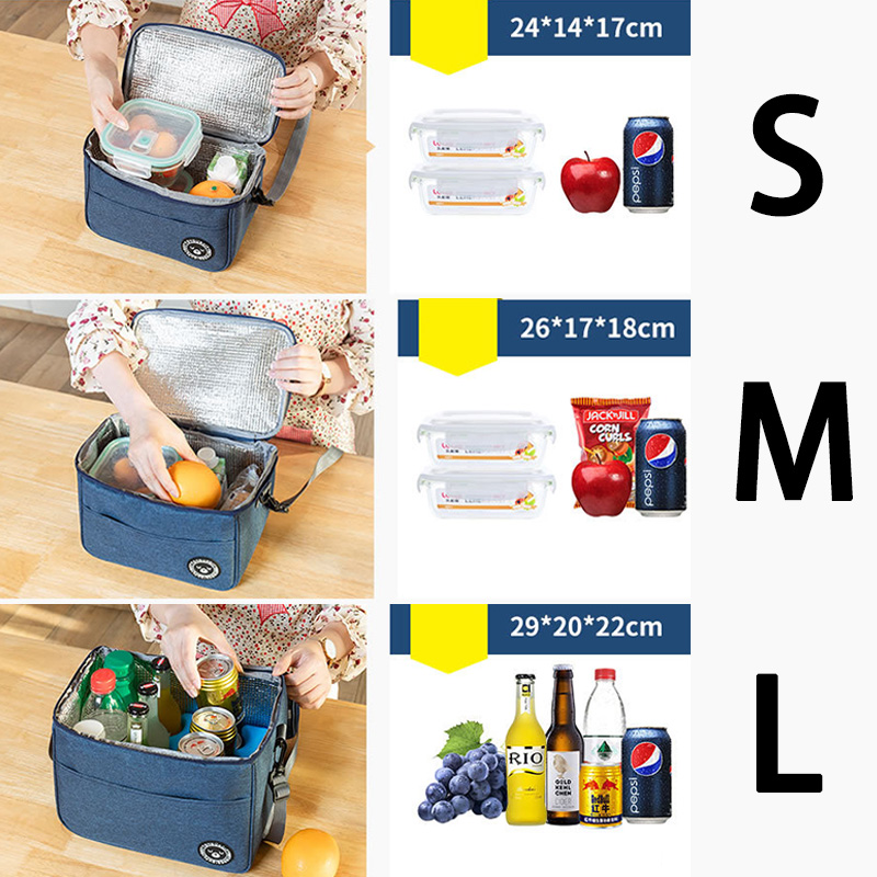 Stor termisk kjølebag piknik kjøler matboks camping matpakke kvinner barn matboks piknikkurv kjølebag til måltid