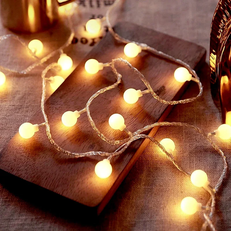 10M USB/Battery Power Ball LED String Lights Garland Lights Outdoor Lamp Wedding Garden Fairy Lights Christmas Decoration: Blue / 13W