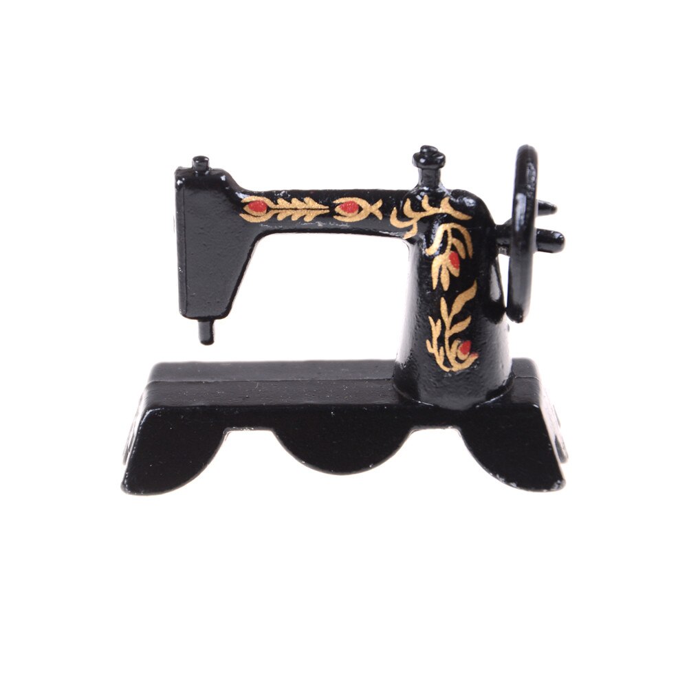 1:12 Mini Sewing Machine Simulation Home Furniture Dollhouse Miniature Accessories for Girl Doll House Decoration