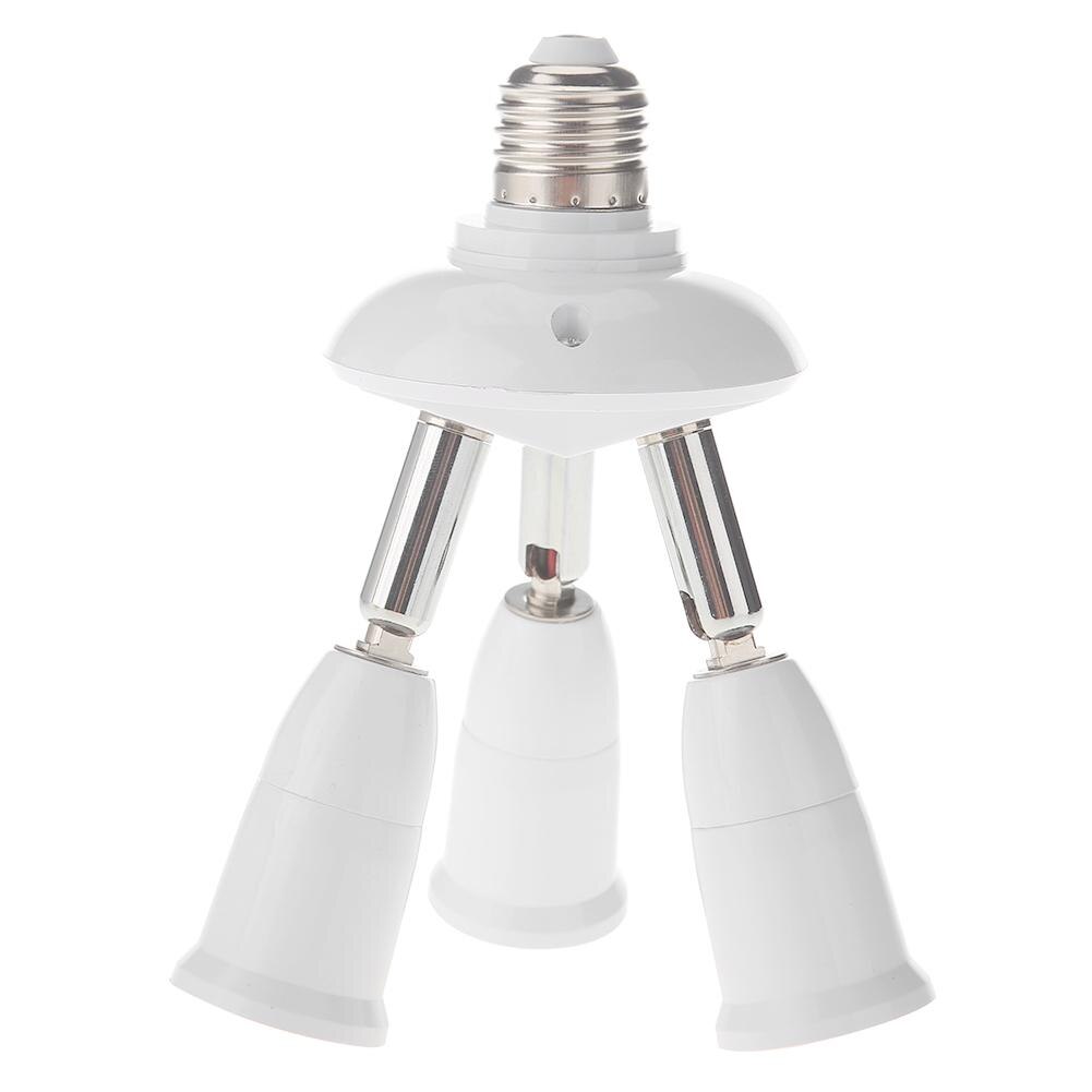 E27 6 5 4 3 in 1 LED Light Bulbs Adjustable Socket Adapter Splitter Standard Lamp Holder Base Converter for Home Indoor Lighting: Lamp holder-3 B